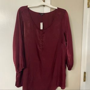 Papermoon Burgundy Silky Blouse